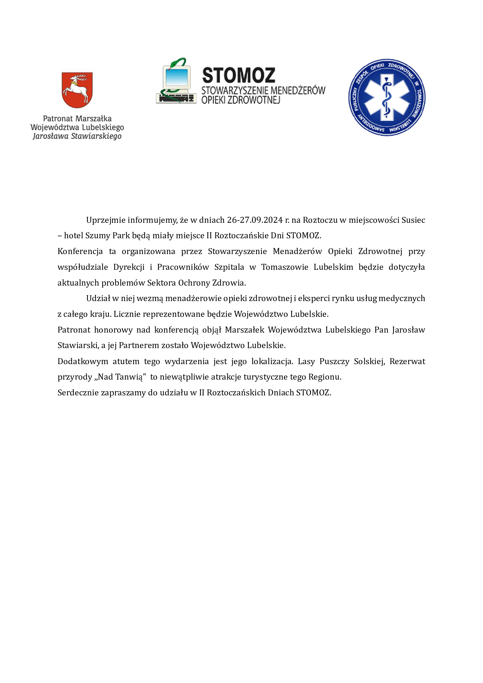 II Roztoczańskie Dni STOMOZ