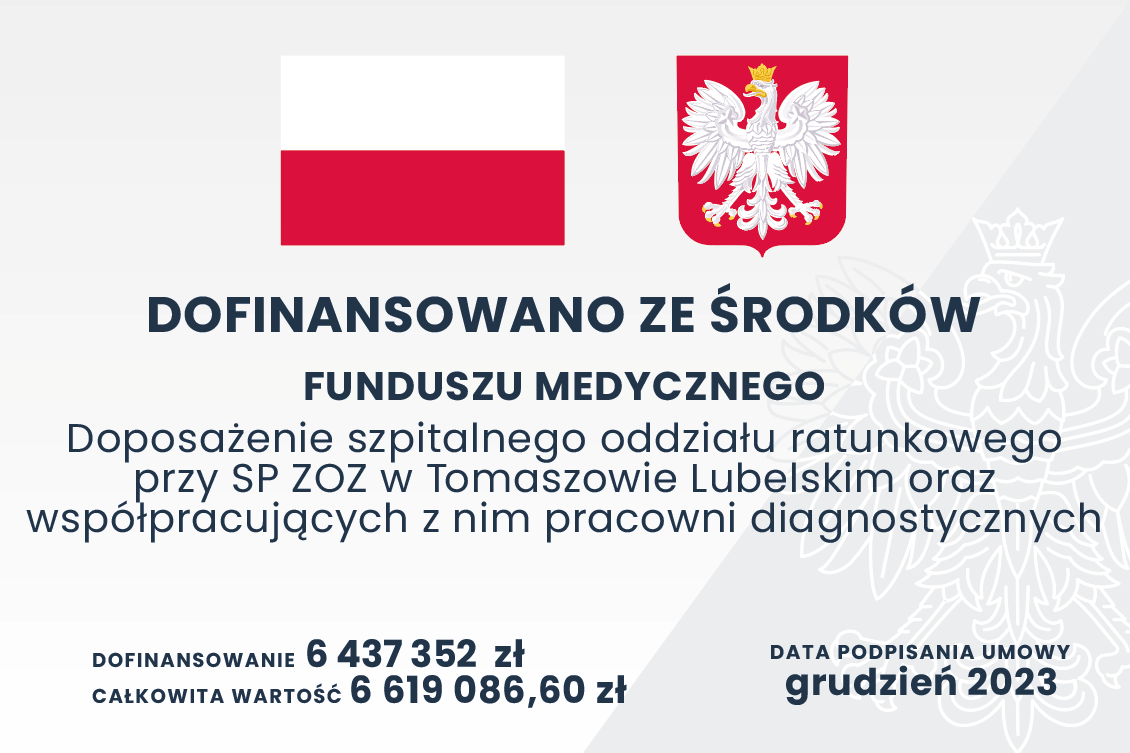 

W dniu 19.04.2024r. Samodzielny Publiczny Zespół Opieki Zdrowotnej w Tomaszowie Lubelskim pod...